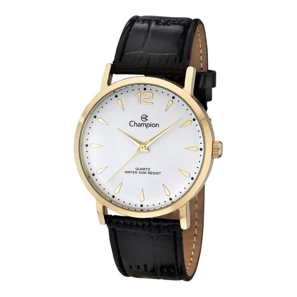 Relógio Champion Masculino Aço Inoxidável Dourado Pulseira em Couro Preto com texturas Resistente a Água Original CH22715M em promoção! Veja a oferta e mais achadinhos de Relógios de pulso 2 Hoje é o melhor dia para comprar Relógio Champion Masculino Aço Inoxidável Dourado Pulseira em Couro Preto com texturas Resistente a Água Original CH22715M com aquele preço maroto! Promoção! Aproveite a oferta! 2