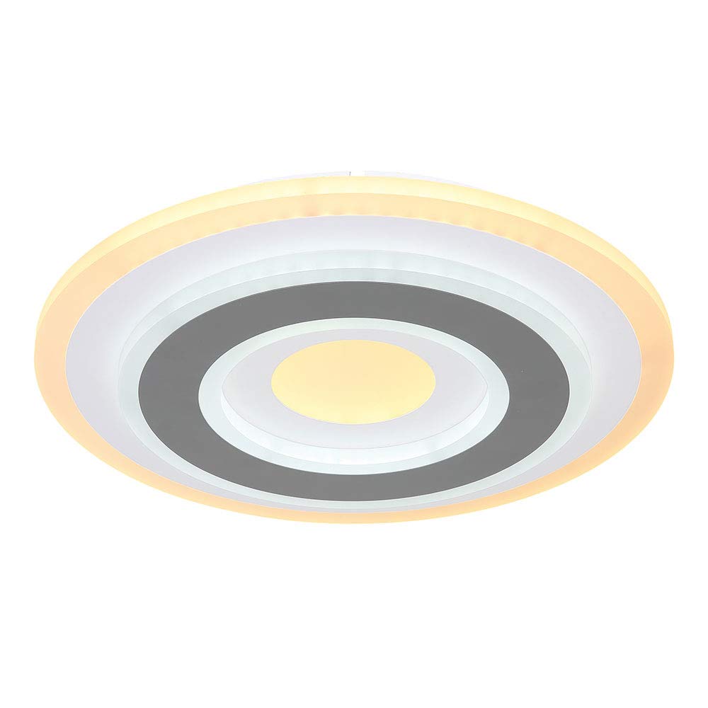 LED Deckenleuchte Fernbedienung Tageslichtleuchte Deckenlampe dimmbar Wohnzimmerleuchte Esszimmerlampe, Memory Funktion fixierbar CCT, Metall, opal anthrazit, 21 Watt 1365 Lumen, D x H 30 x 5,5 cm