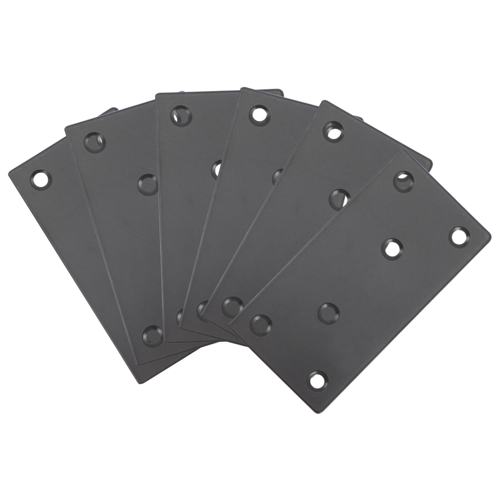 6pcs Straight Bracket Flat Brace Right Angle Cabinet Corner Brace Right Angle Bracket Brackets for Braces Metal Bracket Wall Brackets Flat Plate Black Stainless Steel KICHOUSE