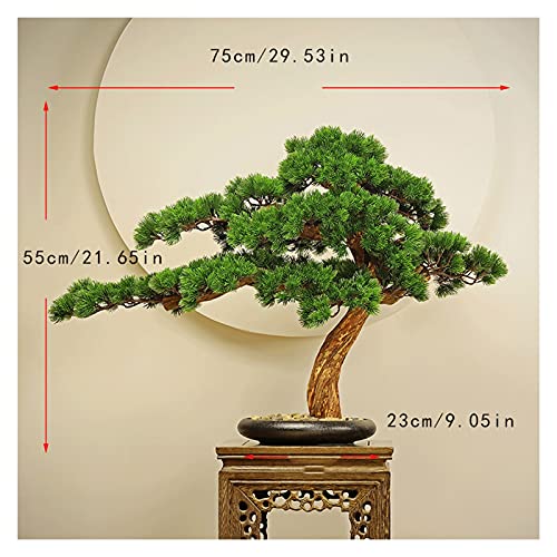 Artificial Trees Artificial Bonsai Pine Tree, 21 Inch Faux Potted Plant, Fake Tree Pot Ornaments Cedar Bonsai Plant for… - Afbeelding 3
