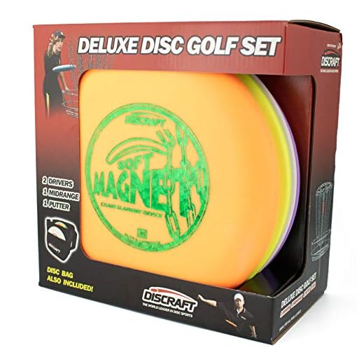 Discraft Deluxe Disc Golf Set (4 Disc and Bag)Models and plastic blends may vary