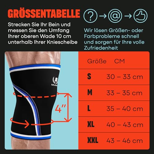 Mava Sports Kniebandage für Fitness und Gewichtheben