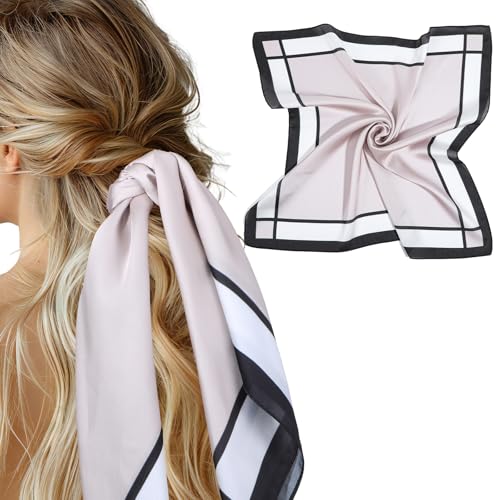 Neck Scarf for Women,Head scarf Women's hair Sleeping Wrap Lightweight Square Neckerchief for Handbag 23.62 x 23.62 inch4