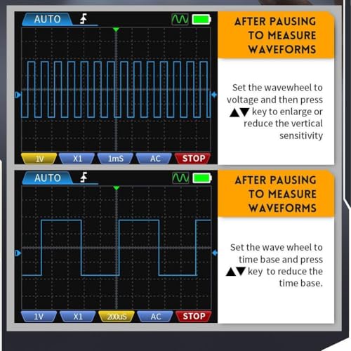 Oscilloscope numérique portable avec écran LCD 2,8" pour circuit 1 MHz