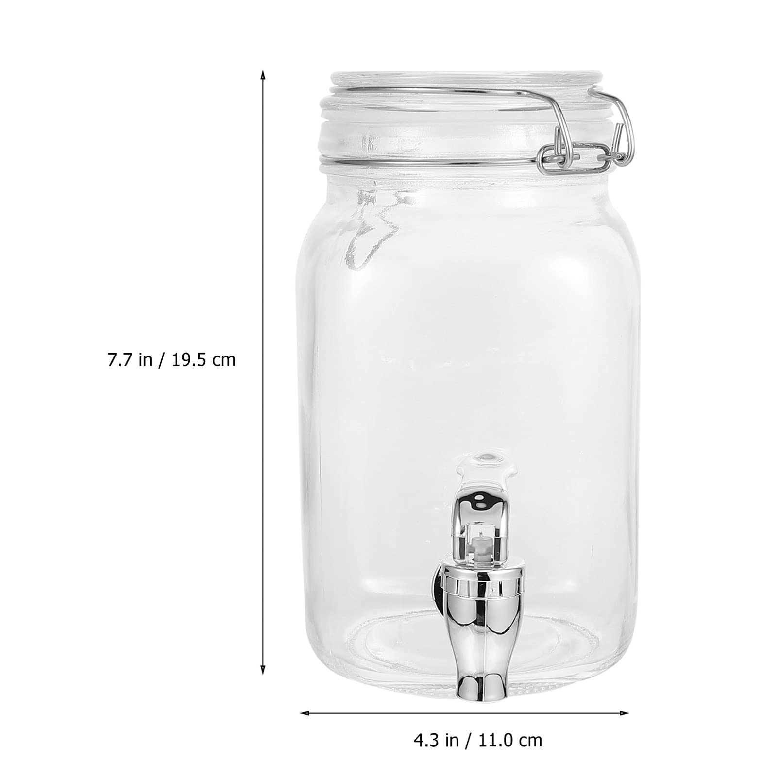 1,5 L Dispensador de Bebidas de Vidrio y Tapa Sellada con Grifo