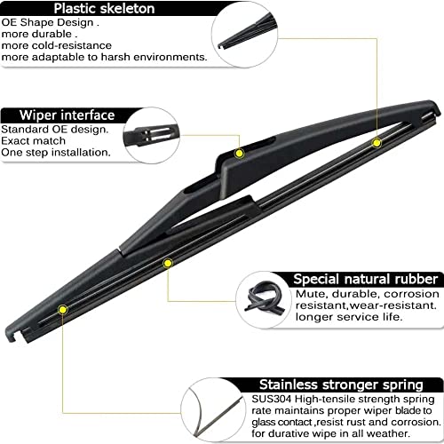 AUTOBOO 22\"+20\" Windshield Wipers with 11\" Rear Wiper Blade Replacement for Jeep Renegade 2015 2016 2017 2018 2019 2020 2021 2022 2023-Original Factory Quality (Pack of 3) - Thumbnail 2
