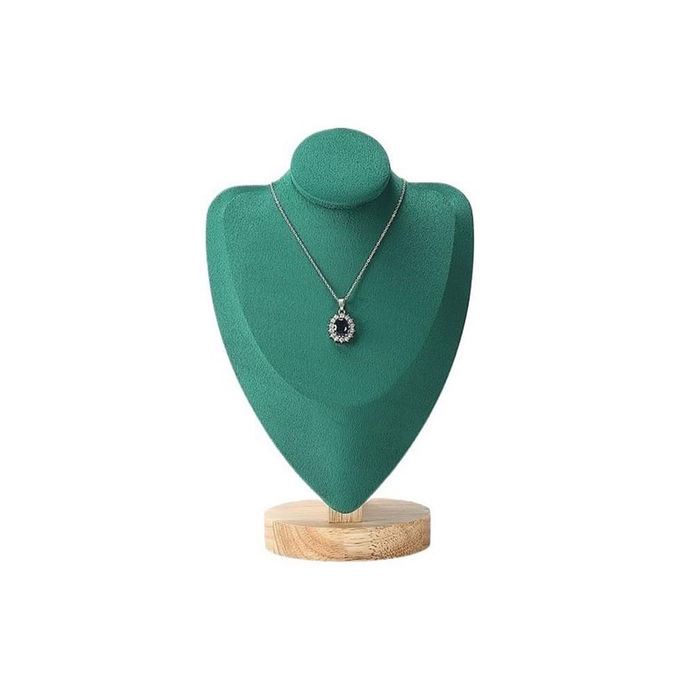 ZYYANSHOP Jewelry dummy display Wooden Necklace Display Rack Creative Jewelry Props Vintage Store Special Hand Racks(Green,Small)