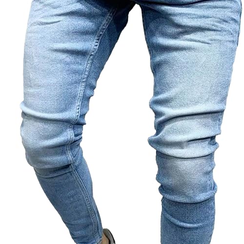 Men's Ripped Jeans Slim Fit Stretch Jeans Skinny Fit Pants Long Trousers Fashion Clothing for Men4