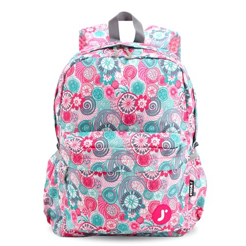 Image of J World Oz Middle School Backpack for Girls & Women. Cute Kids Laptop Bookbag, Blue Raspberry
