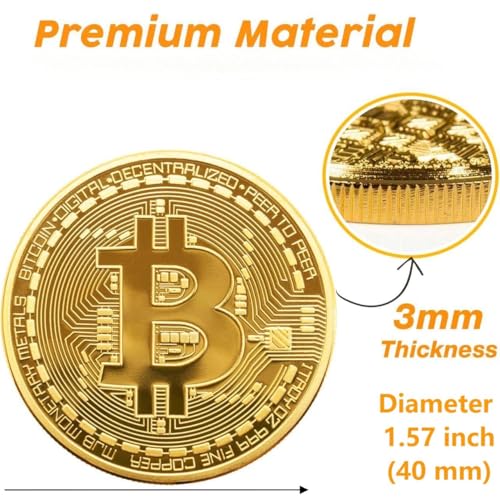 4 pcsset bitcoin commemorative collector coin gold plated novelty coins cryptocurrency collectible gift coin thickness 3mm