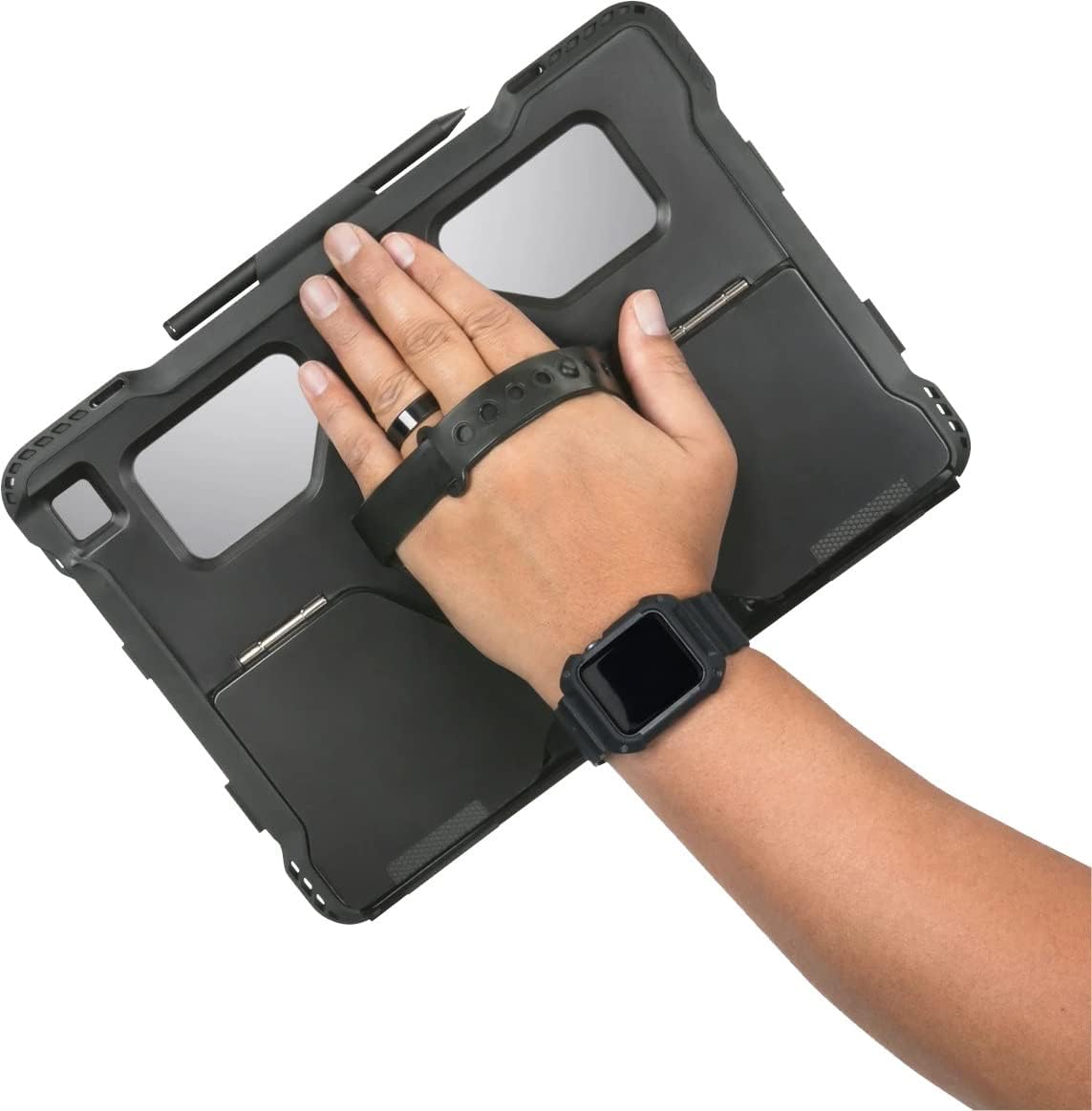 Targus Rugged Case for Dell Latitude 7320 Detachable – Military Grade Drop Protection, IP54 Rated, Shoulder & Hand Straps, Kickstand, Stylus Holder – Black - THZ892GLZ
