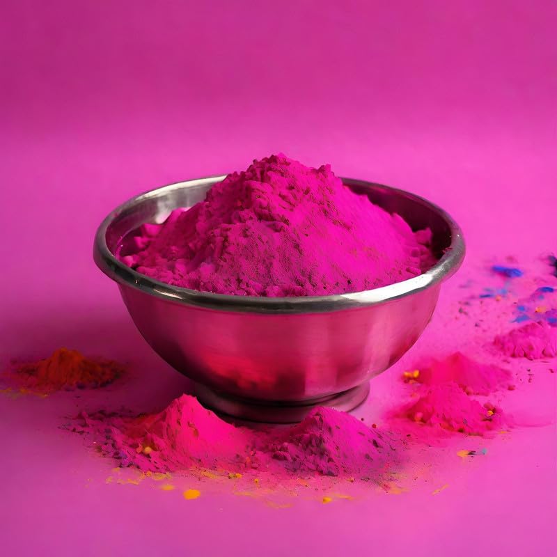 Image of Herbal and Organic Holi Colors | Eco Friendly | Pink Color 300gm | Natural and Skin-Friendly Gulal | Handmade and Non-Toxic | Holi Ke Rang | Holi Celebration | Stain Free