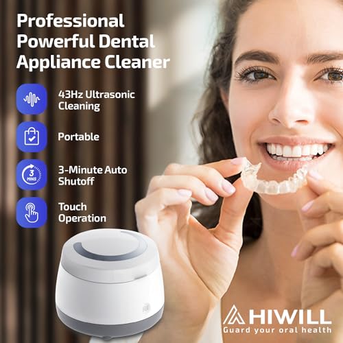 Hiwill DL-290 Ultrasonic Cleaner Retainer Cleaning Machine - 43Khz Ultra Sonic Clean Pod For Denture Mouth Guard Aligner Dental Trays  thumb #2