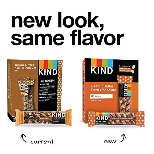 Image of KIND Nut Bars, Peanut Butter Dark Chocolate, Healthy Snacks, Gluten Free, 8g Protein, 6 Count (Pack of 3)