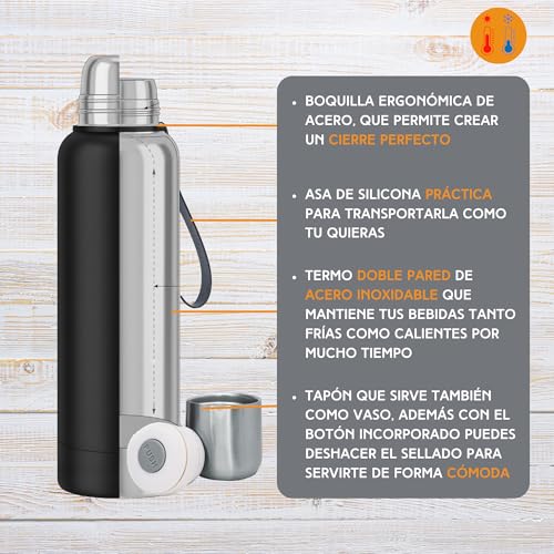 Miniatura 4 de Nerthus Fih 1594 - Kit De Mate Con Vaso De Doble Pared De Acero Inoxidable De 250 Ml Dos Bombillas Pipas Para Mate Con Cepillo Limpiador Termo Acero Inóxidable 500ml