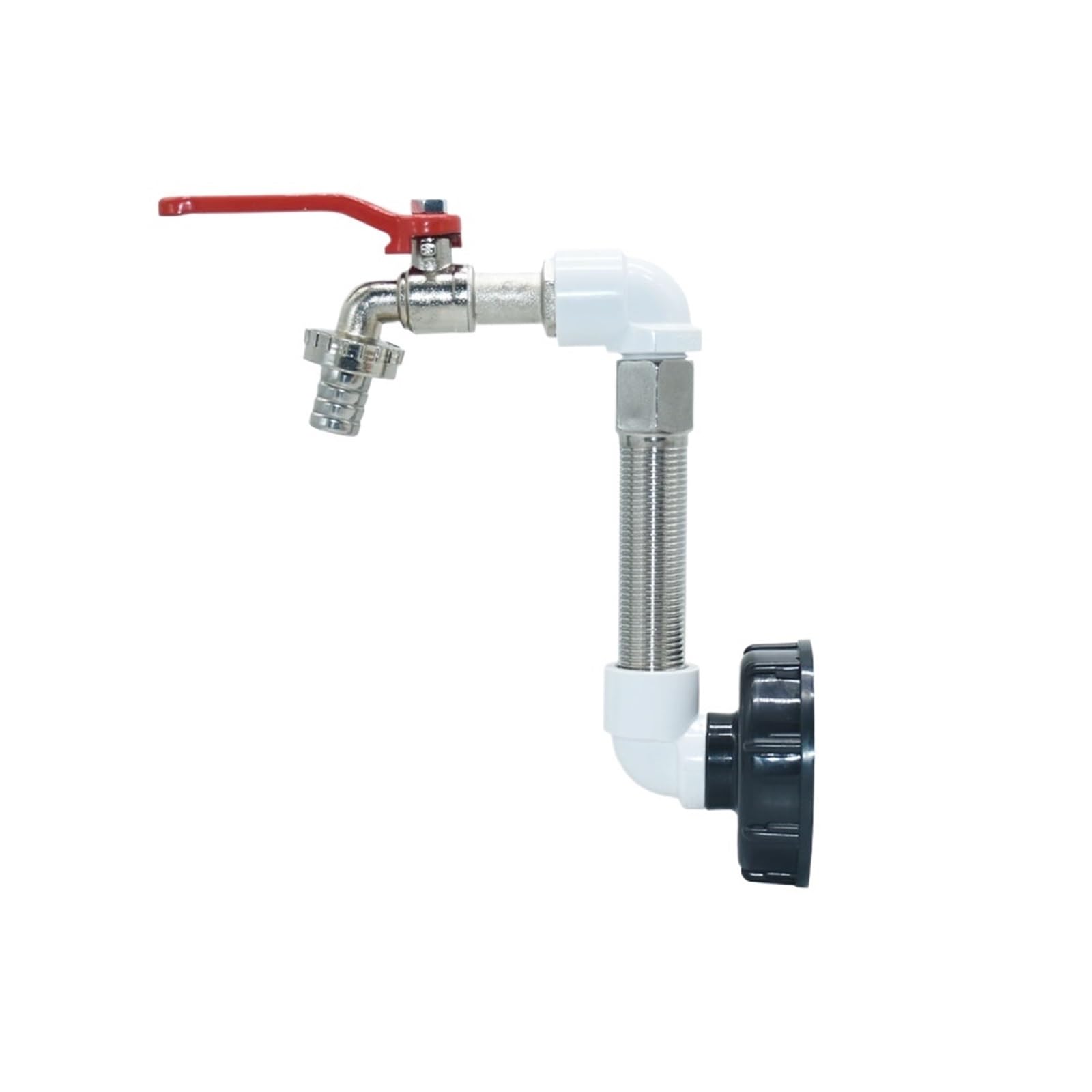 Adaptador de válvula de salida de tanque IBC, 1000L, S60, tetina de 16mm, manguera de 15mm, Conector de grifo, accesorio for cubos de agua