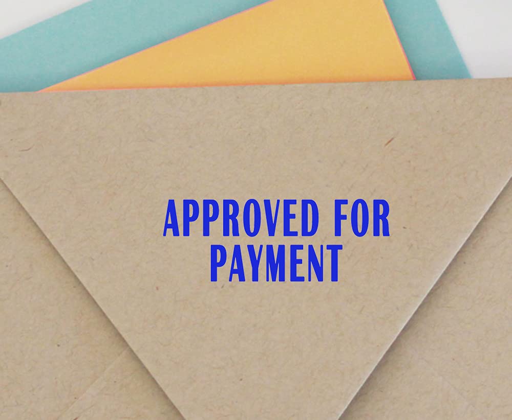 Printtoo APPROVED FOR PAYMENT Office Stationary Shiny Stamp Self Inking Rubber Stamp