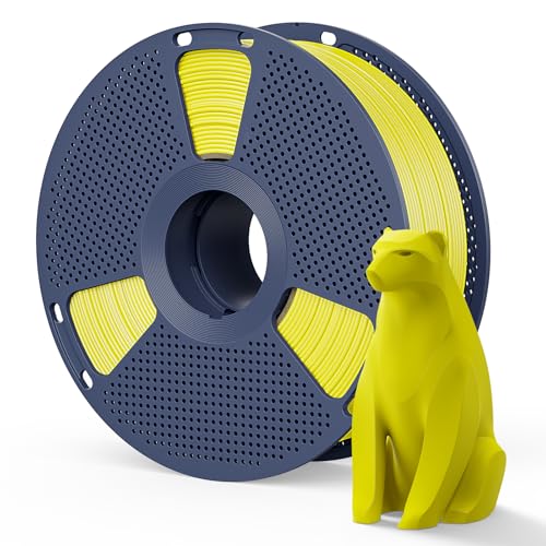 Image of SUNLU Matte PLA Filament 1.75mm, 1KG (2.2LBS), Yellow | Smooth Matte Finish, Less Brittle, Reduced Layer Line Appearance, 3D Printer Filament