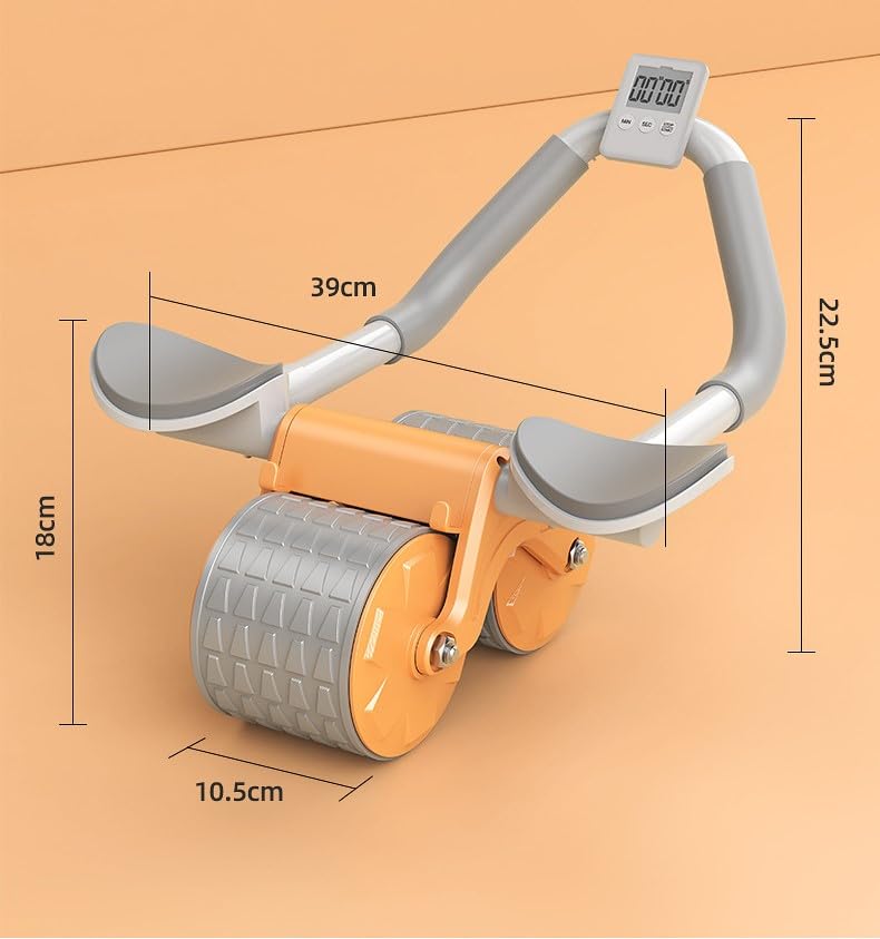 Image of Exercise Wheels Abdominal Wheel Automatic Rebound Roller Exercise for Plank Abdominal Roller Training for Home Gym Elbow Support Double Wheels Roller Equipment