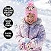 Disney Girls Toddler Winter Hat with Knit and Insulated Ski Mitten Set, Minnie Mouse For Ages 2-4