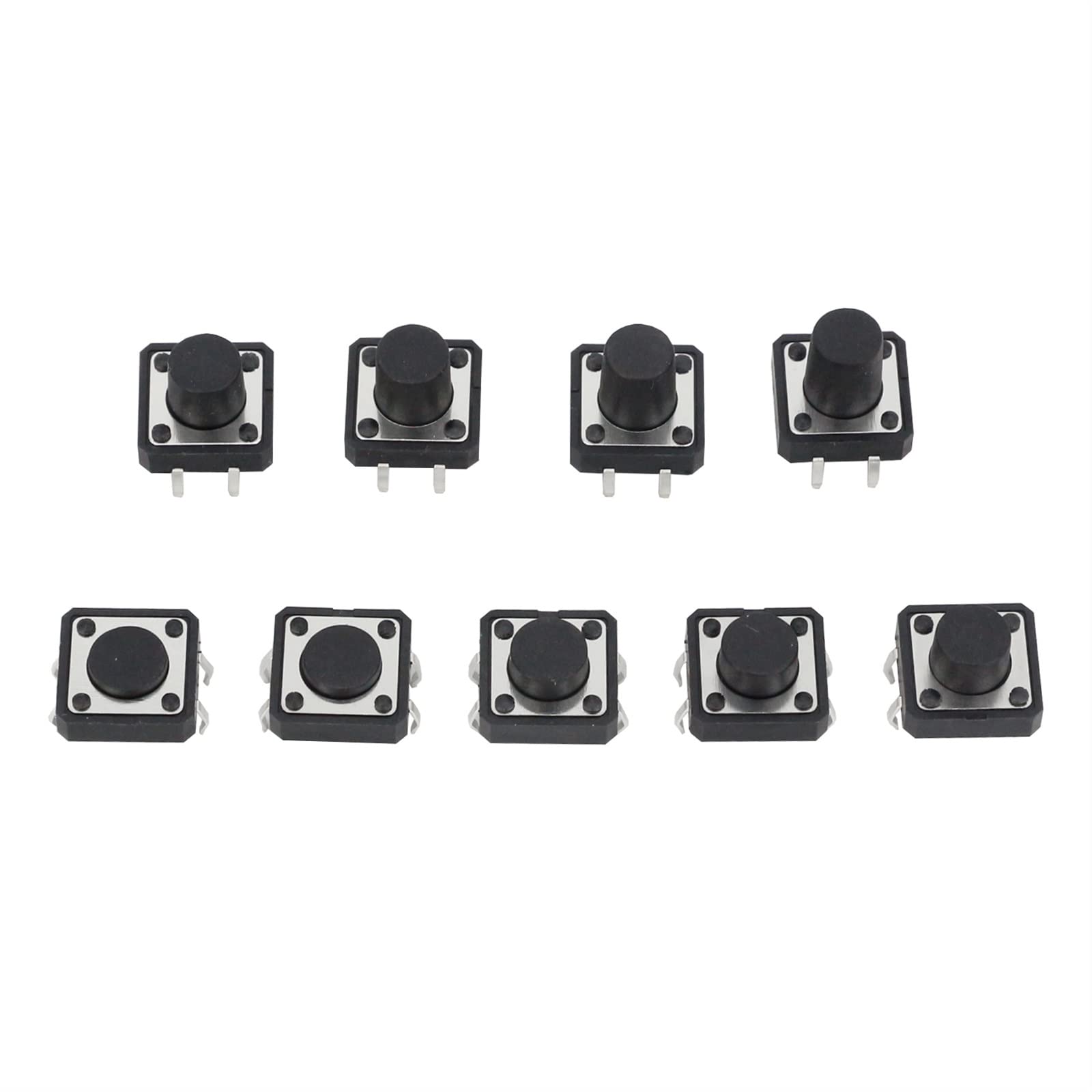 20 PZ 12x12 12 * 12 * 4.3mm 5mm 4.5 6 7 8 9 .2 10 11 4Pin Tattile Tatto Pulsante Micro Interruttore Auto-Reset DIP Switch(12x12x4.3)