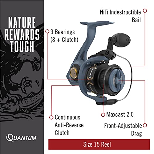 Quantum SMX15XPT.BX3 Smoke X Spinning Fishing Reel thumb #2