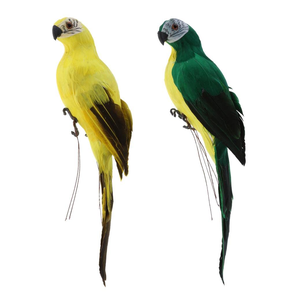 2pcs Realistic Macaw Parrot Artificial Feather Birds Animal Ornament Toy|Home & Garden|Yard, Garden & Outdoor Living|Garden Décor|Statues & Lawn Ornaments-image-15