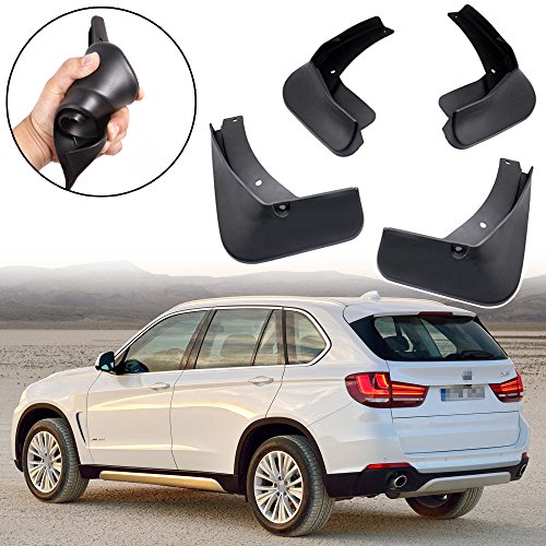SPEEDLONG 4Pcs Car Mud Flaps Splash Guards Fender Mudguard Compatible with BMW X5 2014 2015 2016 2017 2018 (Model w/o Running Boards)