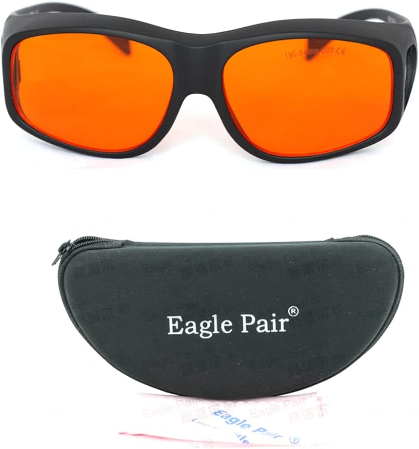 190-540nm OD7+ continuous absorption laser protective glasses