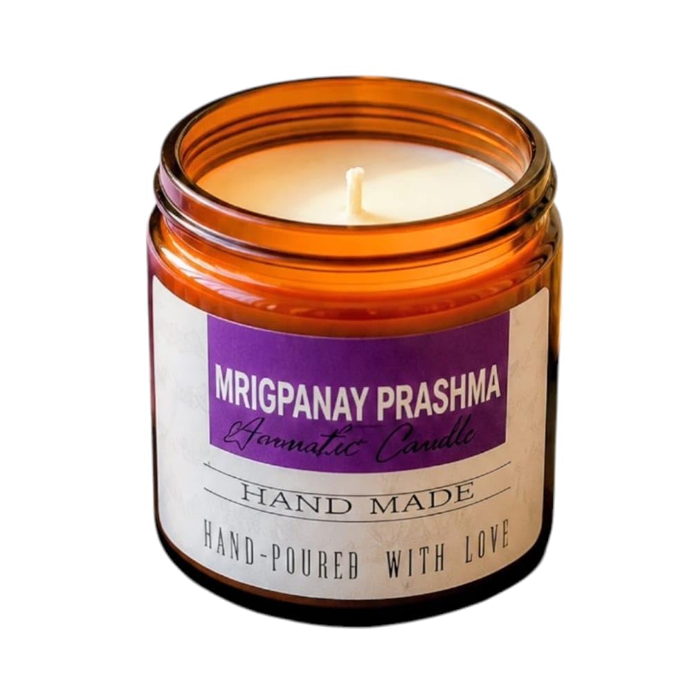 Soy Wax Scented Candle | Luxury Aromatherapy Candle in Amber Glass Jar | Long Burning Fragrance Candle for Home Decor Meditation Spa Gifting-image-44