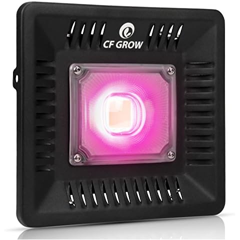 Waterproof 100W LED Grow Light Full Spectrum, New Technology COB LED Grow Light, Natural Heat Dissipation Without Noise, Suitable for Plants All Growing Stage Indoor or Outdoor. Cover