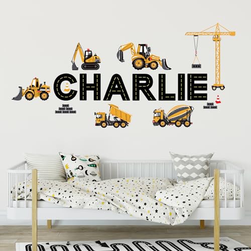 YooNotee 8 Sheets Personalized Wall Decals Large Letter Stickers Name Stickers Nursery Wall Decal for Bedside Bedroom Classroom Home DIY Crafts (Smooth Surface ONLY)