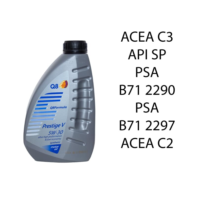 Kit tagliando 3 filtri + 4L olio 5W-30 Q8 compatibile con Peugeot 308 ii 1.6 HDI/BLUEHDI 115 Gasolio 2013-2021