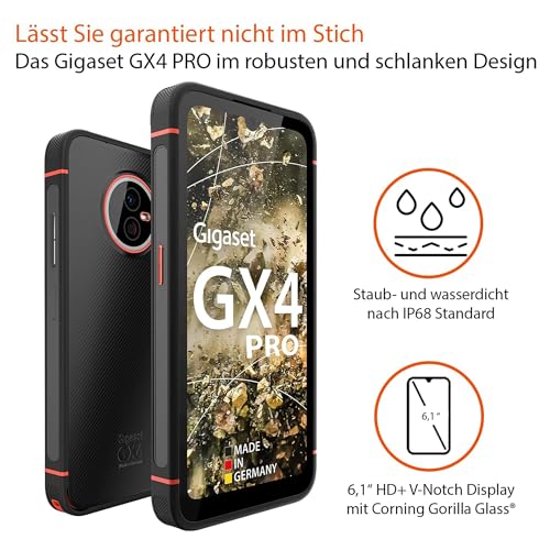 Gigaset GX4 Pro Smartphone – Robustes 4G Business-Handy mit IP68