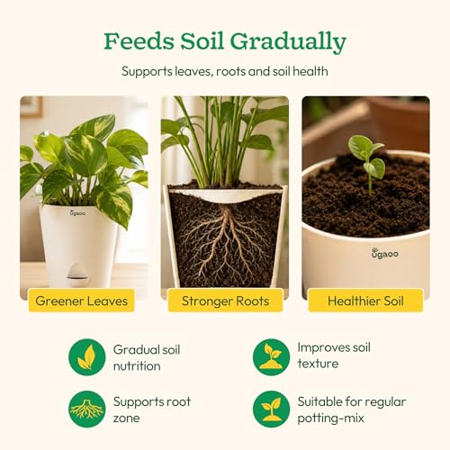 Image of Ugaoo Organic Vermicompost for Plants 10 Kg | Pure Earthworm Compost Manure Rich in NPK & Micronutrients | Natural Plant Food for Indoor, Outdoor Flowering & Home Garden | Sterilized and Odour-Free