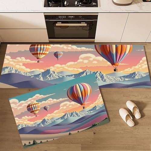 Tapis de cuisine 2 pièces ensemble mignon antidérapant et résistant