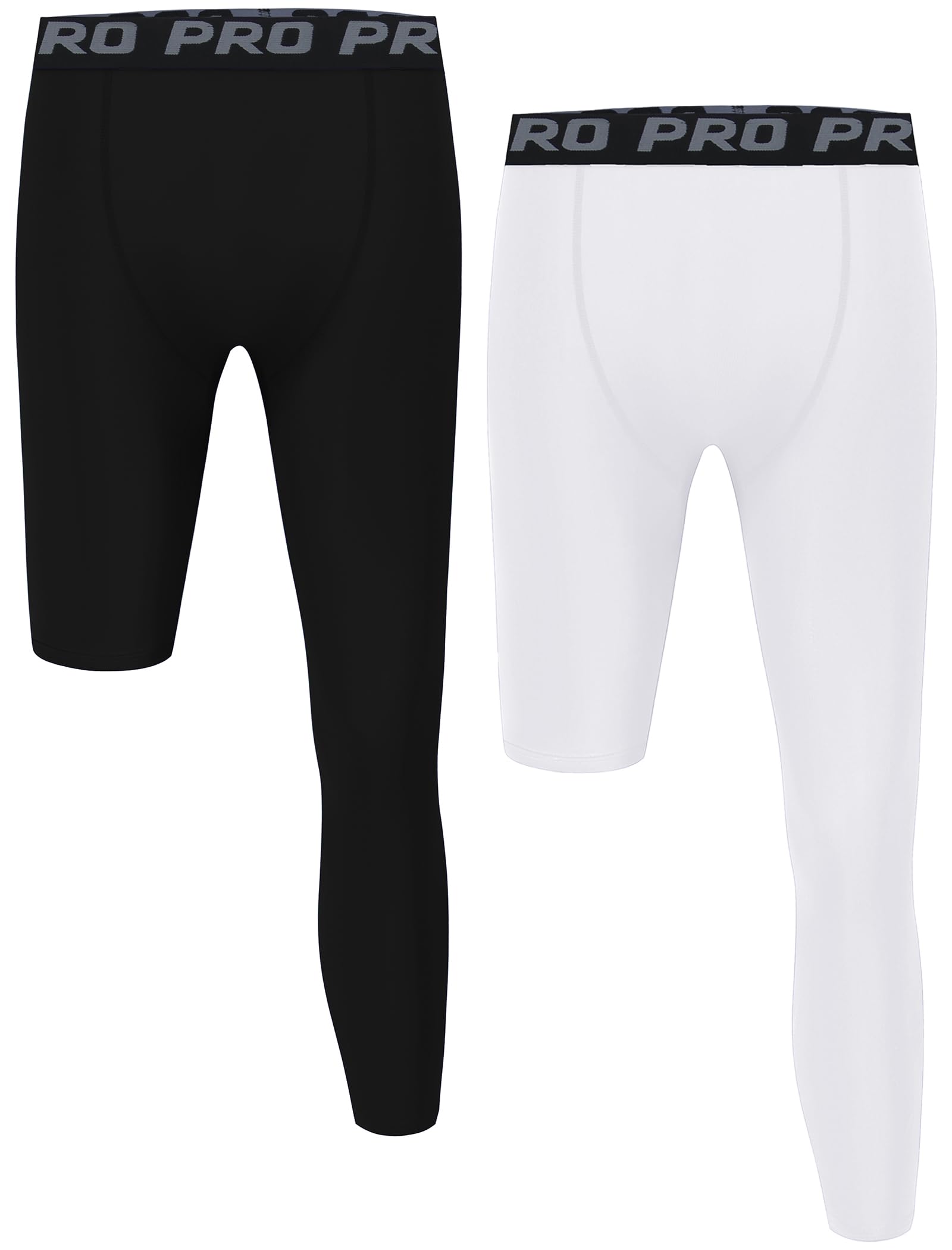 EXARUSYouth Boys Compression Leggings Pants Tights Football Sports Athletic Base Layer for Basketball Teen