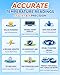 Digital Pool Thermometer, 2026 Upgraded Solar Powered Floating Water Thermometer, Dual-Sided Large LCD Display, Easy Read, IPX8 Waterproof for Swimming Pools, Hot Tubs, Spas and Ice Baths