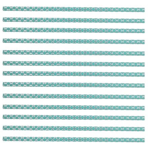 Pitillos de papel biodegradables cola de sirena 100 pcs azul claro miniatura 1