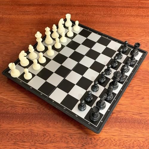 Image of Mashes Chess Board Set Magnetic Travel Folding Board Games Portable Gifts for Kids and Adult, Magnetic Travel Chess Set, Folding Chess Board, Educational Board Game Set