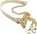 120cm/47.2" Replacement Chain & PU Synthetic Leather Shoulder Crossbody Straps Bags/Handbag/Handle/Purse (Beige)