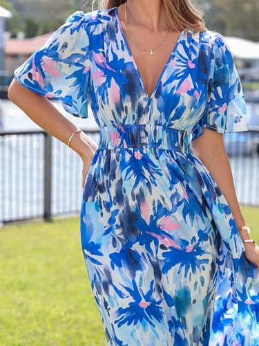 Image of Flessibili Womens Summer Floral Maxi Dress Wedding Guest Party Long Dresses 2026