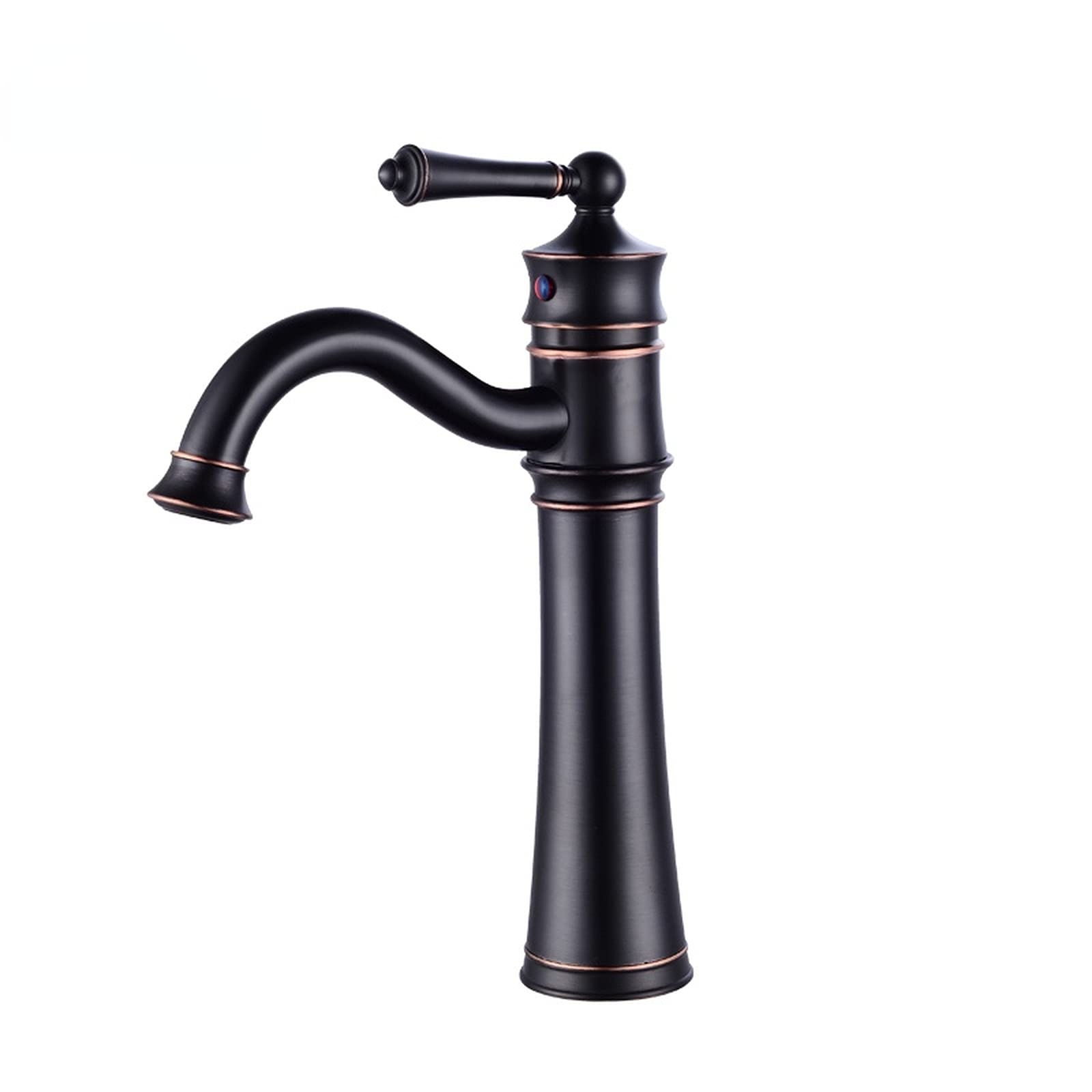 ZYCHSJXA Basin Faucets Black Bathroom Faucet Mixer Vintage Hot and Cold Wash Tap Sink Single Handle Crane Taps