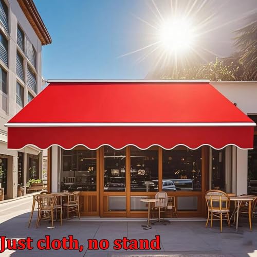 Auvent camping-car et restaurant 5x2m grand abri extérieur rétractable rouge