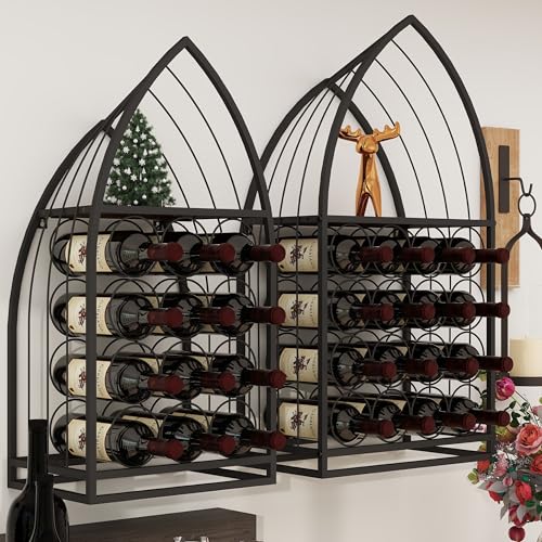 Estante para vino metálico en forma de barco, set de 2 miniatura 7