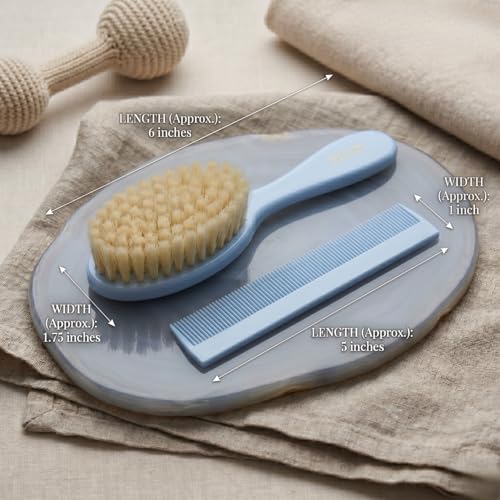 Combo cepillo y peine baby soft natural azul 6 in miniatura 5