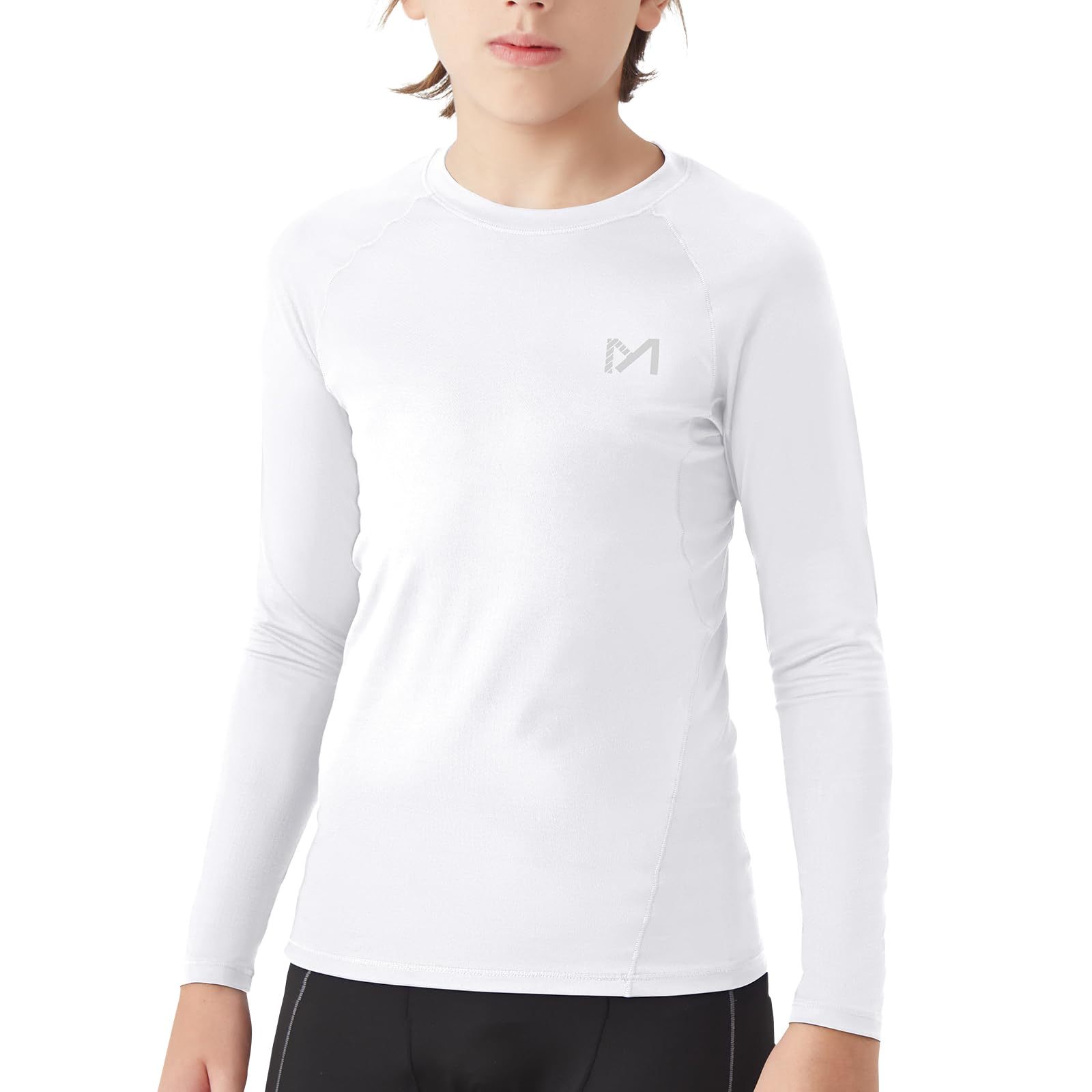 MEETYOO Kompressionsshirts für Jungen Sportshirt Funktionsshirt Kinder Langarm Kurzarm Fußball Unterziehshirt Base Layer Atmungsaktiv Top