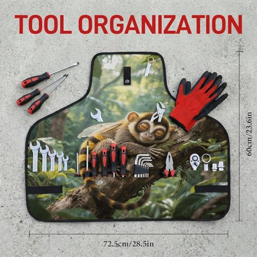 Delantal para trabajo de carpintería con 9 bolsillos miniatura 2