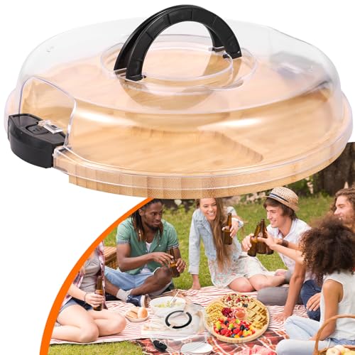 Opiniones y reviews de Tapas para tablas de queso Top 10. 44 Tabla de charcutería con tapa, tabla de queso para aperitivos y aperitivos, tabla de bambú para queso, bandeja de servir vajilla de cocina premium para cocina de picnic (5...