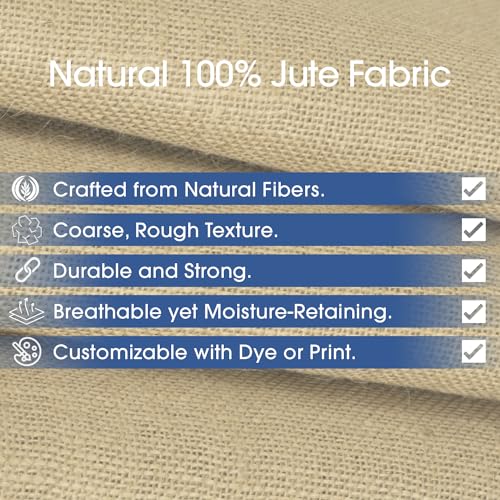 Premium 40-Inch Natural Jute Burlap Fabric - 1 Yard for DIY Weddings, Home Decor, Garden Projects, and Table Settings 8 Premium 40-Inch Natural Jute Burlap Fabric - 1 Yard for DIY Weddings, Home Decor, Garden Projects, and Table Settings - Image 7